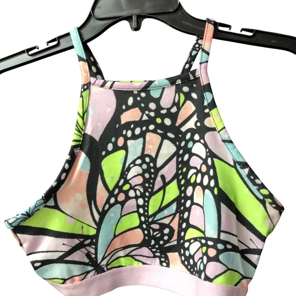 Justice Girls Collection X Long Sleeve 2-Fer Swing‎ w/ hair tie Shirt 12-14 NWT